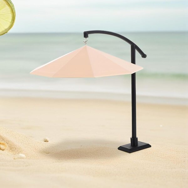 Mini Parasol da Giardino Beige 12,5 cm Resistente per Casa delle Bambole e Terrari