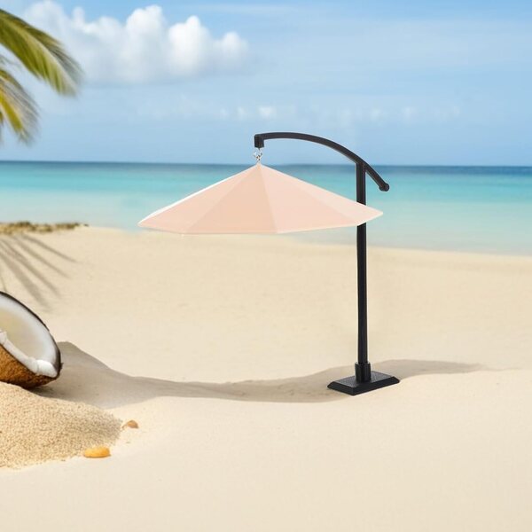 Mini Parasol da Giardino Beige 12,5 cm Resistente per Casa delle Bambole e Terrari
