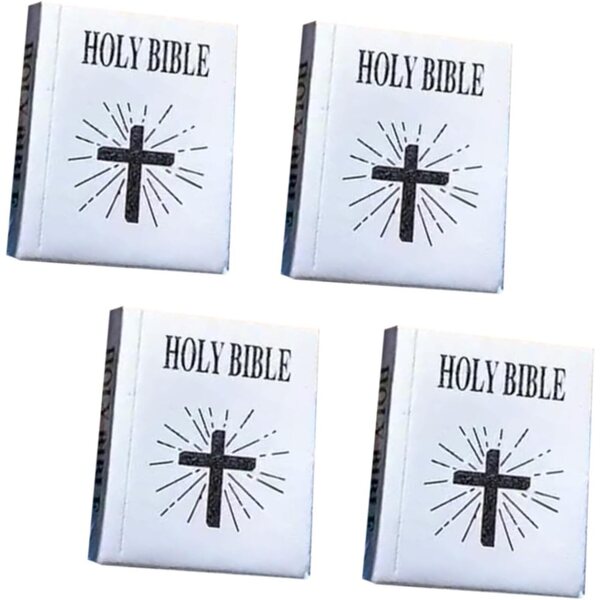 Set 4 Mini Bible in carta per casa delle bambole - Decorazioni Miniature LRXIYODE