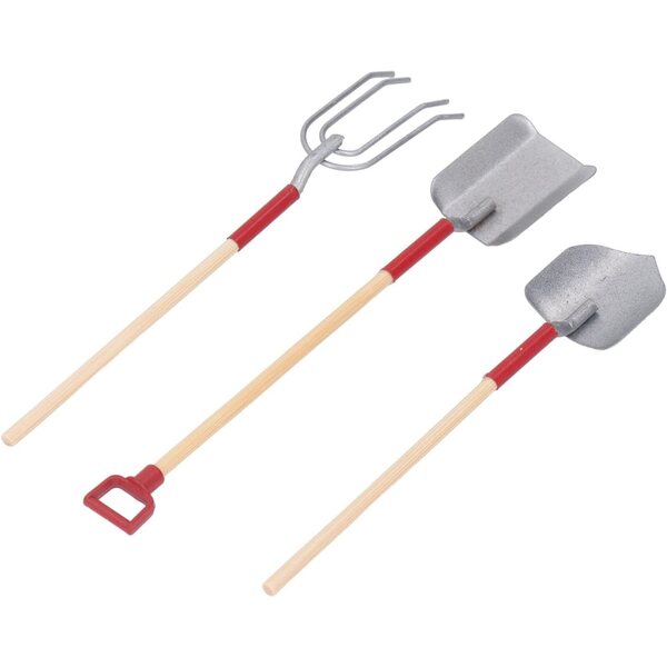 Set Miniature Attrezzi da Giardino per Casa delle Bambole in Legno e Metallo