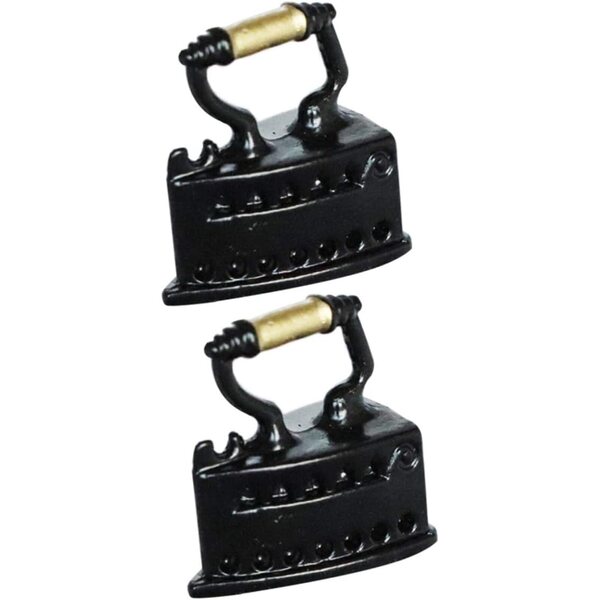 Mini ferro da stiro vintage nero per decorazioni e cucito fai-da-te