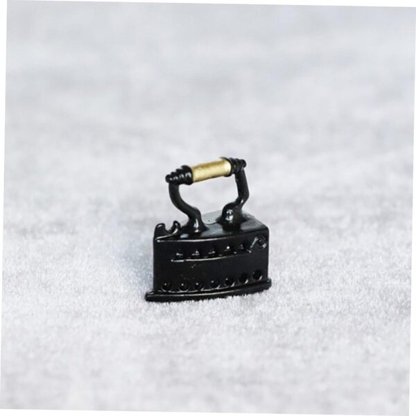 Mini ferro da stiro vintage nero per decorazioni e cucito fai-da-te