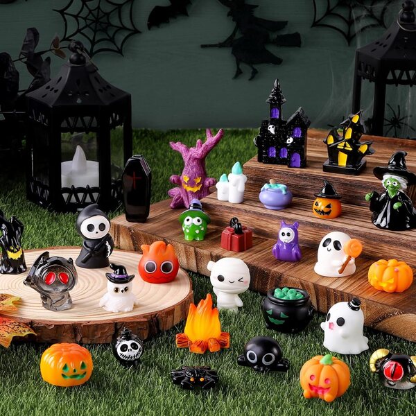 Yamobi Ghosts Mini Resina Halloween 45pz - Figurine Fantasmi e Zucche Miniature