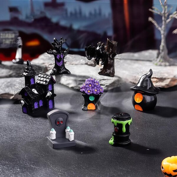 Yamobi Ghosts Mini Resina Halloween 45pz - Figurine Fantasmi e Zucche Miniature