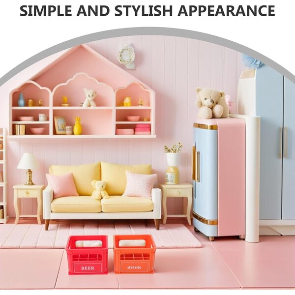Gatuida Set 10 Mini Casse Vino in Plastica per Casa delle Bambole Accessori Decorativi