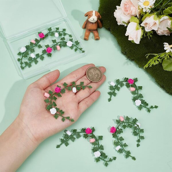PH PandaHall 6 Weinberge, künstliche Blumen, Miniaturen für Mikrolandschaften und Puppenhäuser