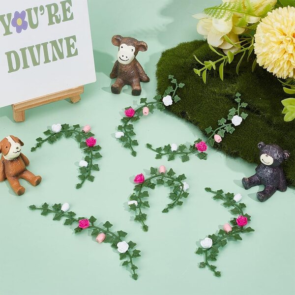 PH PandaHall 6 Weinberge, künstliche Blumen, Miniaturen für Mikrolandschaften und Puppenhäuser