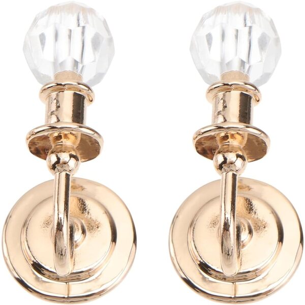 Mini Lampade Murali 1:12 OSALADI – Set 2 Luci per Casa di Bambola in Metallo Dorato