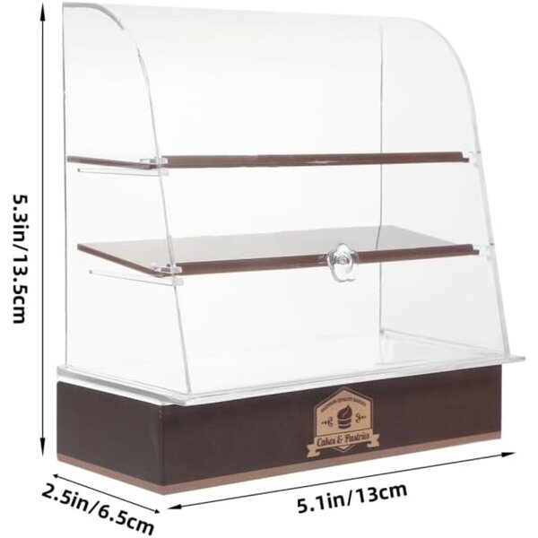 SUPVOX Vetrinetta in miniatura Marrone in ABS per Casa delle Bambole 13,5x13x6,5 cm