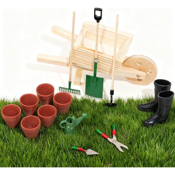 Kit Giardino Lutin 14 Pezzi Accessori Miniature per Natale e Decorazioni Bambini