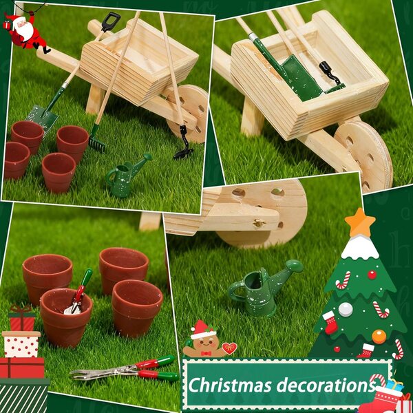 Kit Giardino Lutin 14 Pezzi Accessori Miniature per Natale e Decorazioni Bambini