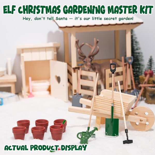 Kit Giardino Lutin 14 Pezzi Accessori Miniature per Natale e Decorazioni Bambini