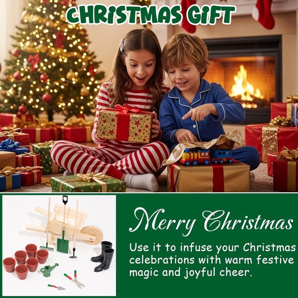 Kit Giardino Lutin 14 Pezzi Accessori Miniature per Natale e Decorazioni Bambini