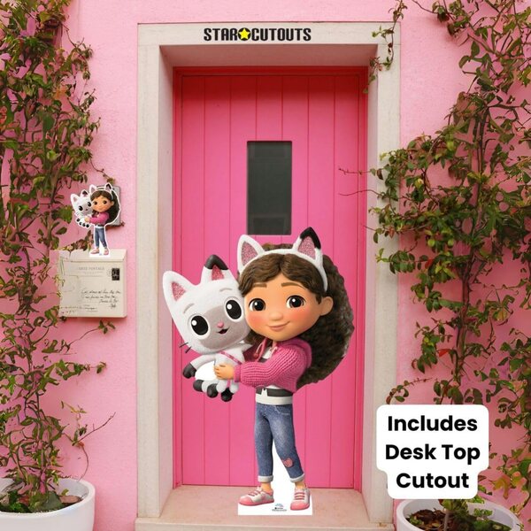Gabby und Pandy Paws Pappaufsteller 95 cm – Gabby's Dollhouse Partydekoration