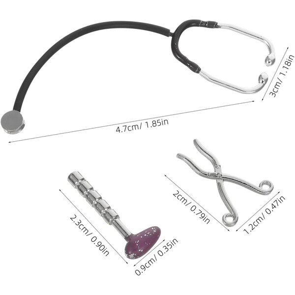 Besportble Doctor Miniatur-Set, realistisches Zubehör für Puppenhäuser, 2,3 cm