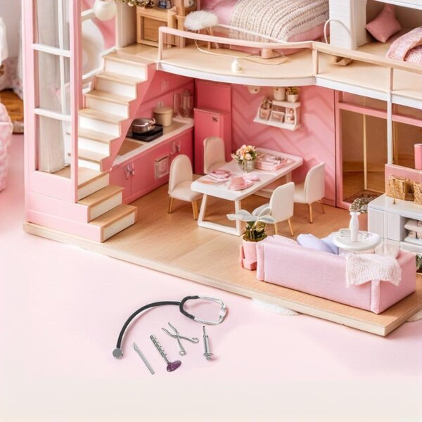 Besportble Doctor Miniatur-Set, realistisches Zubehör für Puppenhäuser, 2,3 cm
