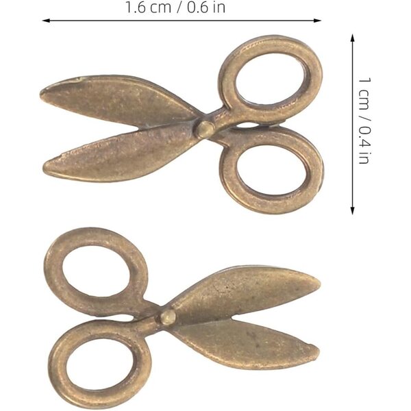 Set 50 Mini Cisecchi Vintage in Lega di Rame per Casa delle Bambole e Decorazioni