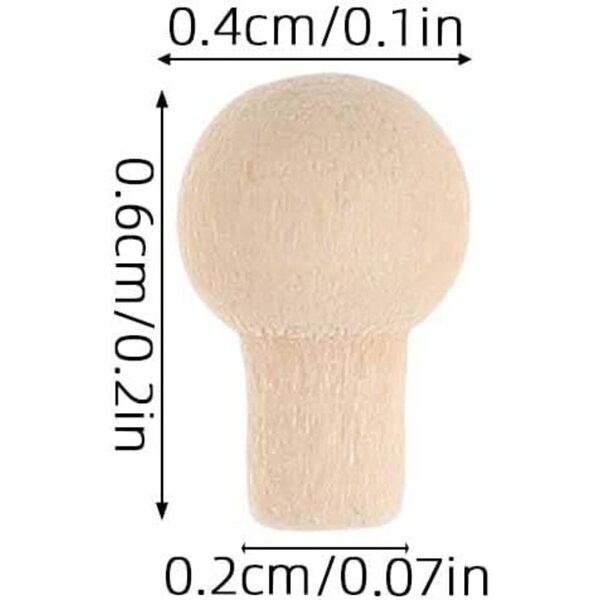 INOOMP 24 Bottoni in Legno Miniature 1:12 per Mobili e Cassetti Casa Bambole
