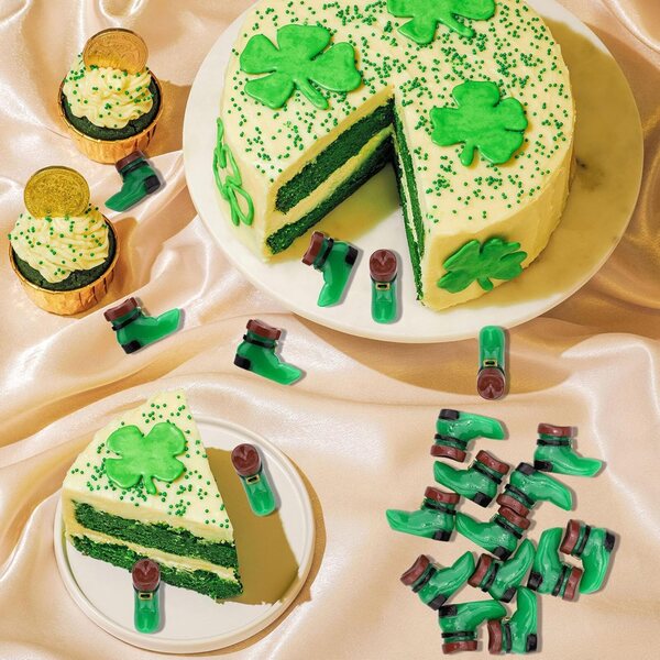 40 Scarpe Minischermo Verde in Resina per Decorazioni Festa di San Patrizio