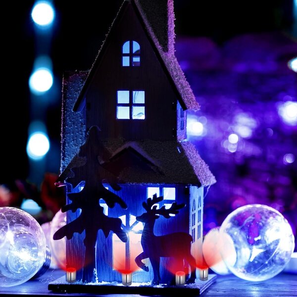 20 batteriebetriebene Mini-LED-Leuchten für Puppenhäuser und Partydekorationen – Rot