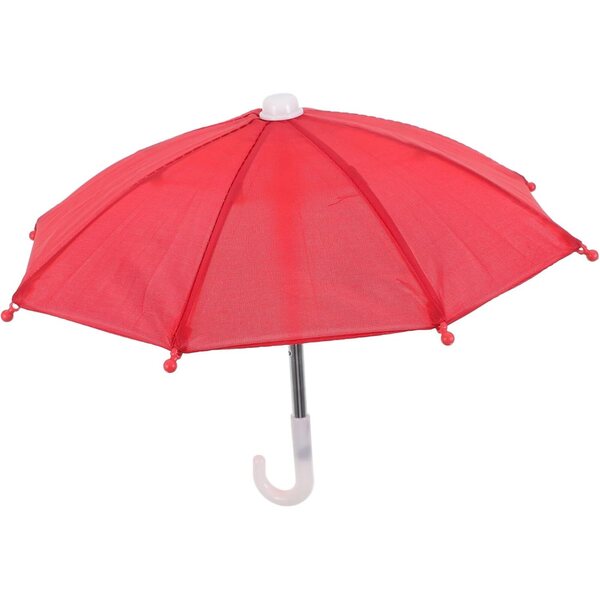 Parapluie Miniature Rosso 18 Pollici per Casa delle Bambole - Accessorio Decorativo Unico