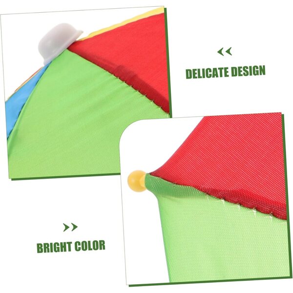 Set mit 4 kleinen dekorativen Parapluie für das Puppenhaus aus Metall und Stoff