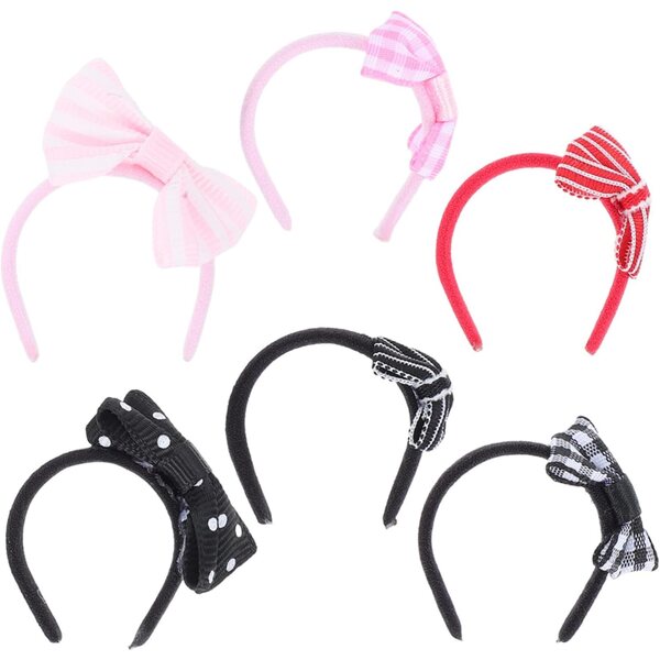 Beaupretty Set mit 6 Mini-Reifen mit Schleife für Puppen und Puppenhäuser, 3,2 cm