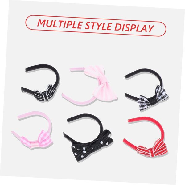 Beaupretty Set di 6 Mini Cerchi con Fiocco per Bambole e Case delle Bambole 3,2 cm