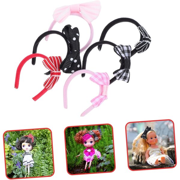 Beaupretty Set di 6 Mini Cerchi con Fiocco per Bambole e Case delle Bambole 3,2 cm