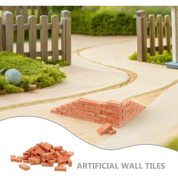 BESPORTBLE Bricche Miniature 1:35 - 150 Mattoni in Argilla per Costruzioni e Decorazioni