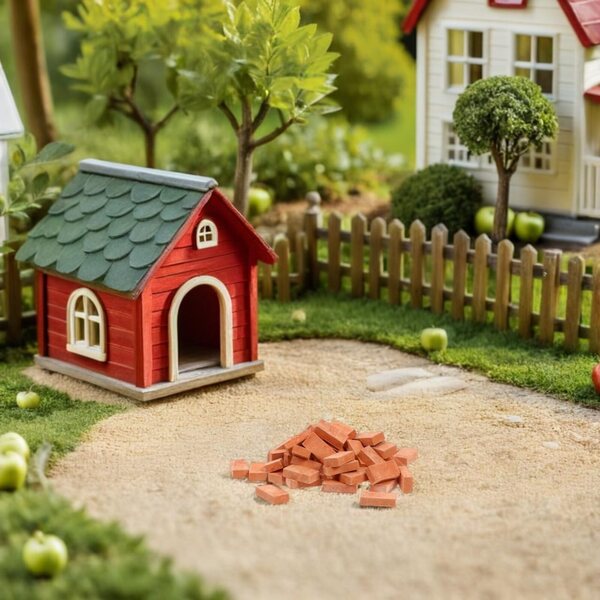 BESPORTBLE Bricche Miniature 1:35 - 150 Mattoni in Argilla per Costruzioni e Decorazioni