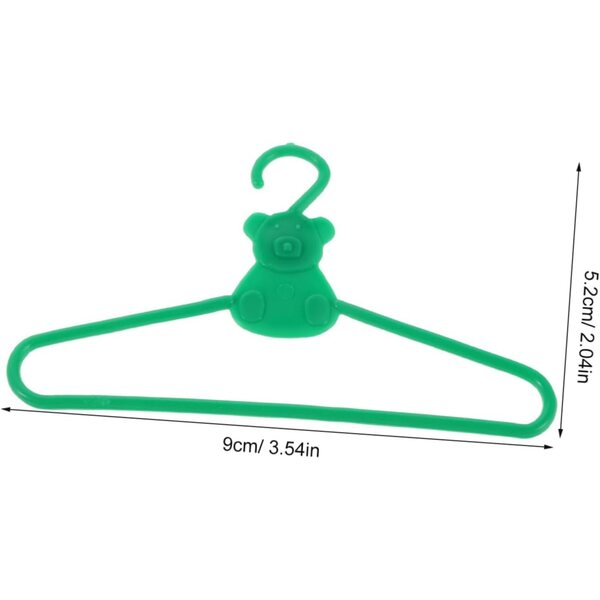 KOMBIUDA 100 Mini Cintres in Plastica per Abiti di Bambole e Decorazioni