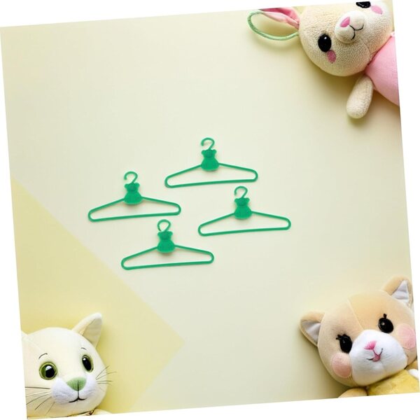 KOMBIUDA 100 Mini Cintres in Plastica per Abiti di Bambole e Decorazioni