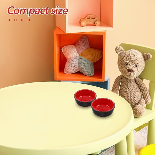 ABOOFAN Set mit 12 Mini-Bolzen aus schwarzem und rotem Kunststoff für Puppenhäuser und Miniaturen