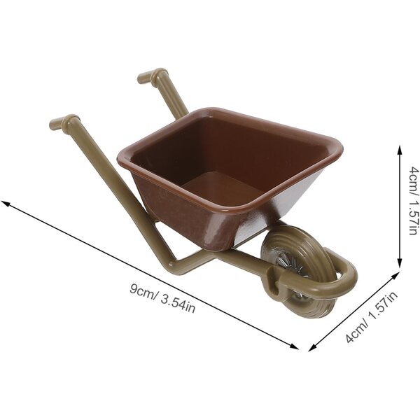 Set 6 Mini Brouette Giocattolo per Casa delle Bambole, Accessori Vero Giardino