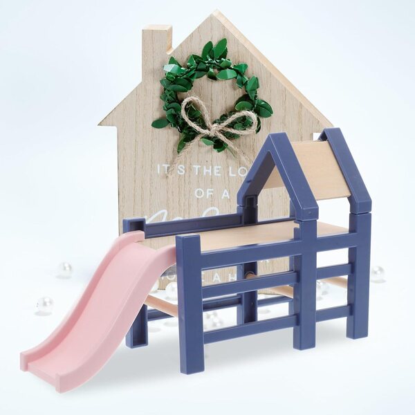 Rodelminiatur aus Holz für Puppenhaus, dekoratives Accessoire und sicheres Spielen