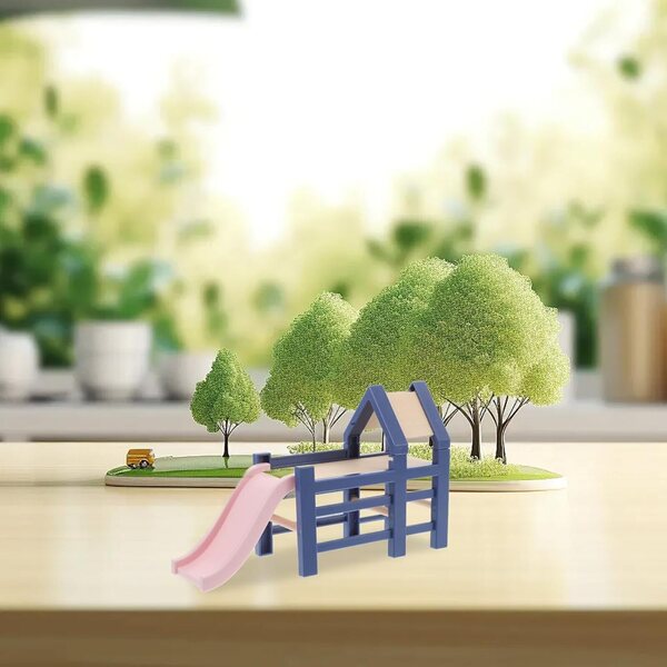 Rodelminiatur aus Holz für Puppenhaus, dekoratives Accessoire und sicheres Spielen