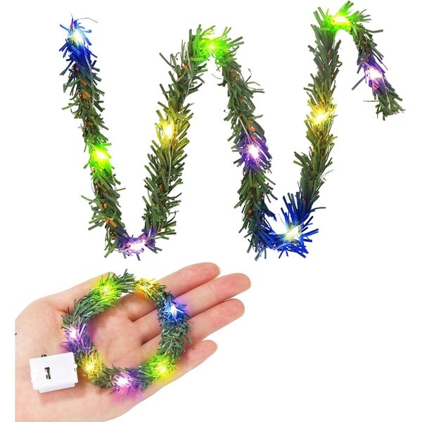 Mini Guirlande Lumineuse LED 50 cm für Puppenhaus 1:12, Weihnachtsdekoration