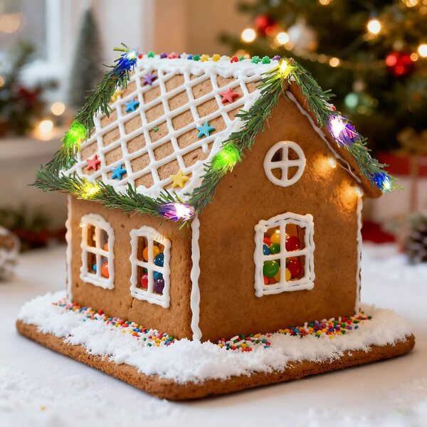 Mini Guirlande Lumineuse LED 50 cm für Puppenhaus 1:12, Weihnachtsdekoration