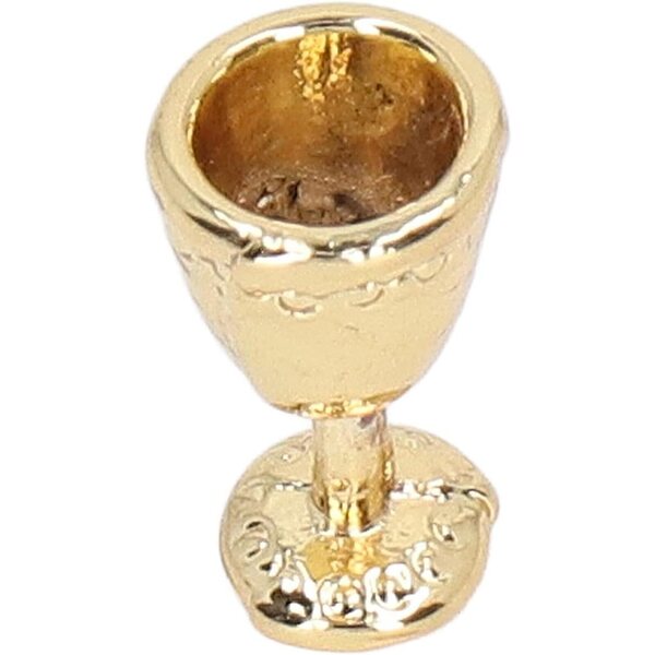 Mini Calici Champagne in Lega di Alta Qualità per Casa delle Bambole - Set 4 Pezzi Oro