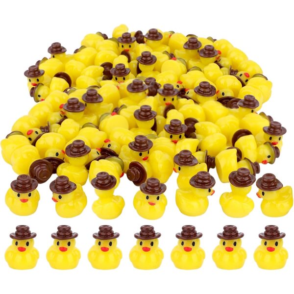 Tinoaly 50 Mini-Cowboy-Canards aus Kunstharz für DIY-Dekorationen und Heimtextilien