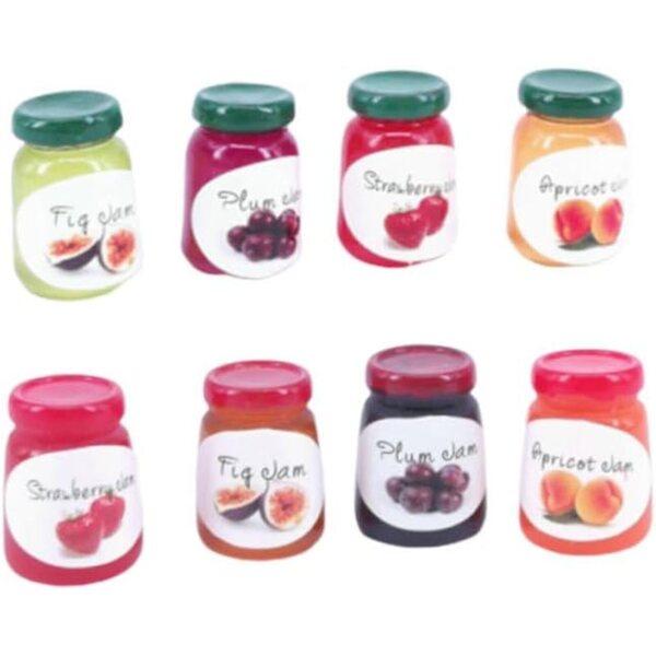 VOSAREA Mini Barattoli di Marmellata in Resina per Case delle Bambole 1:12