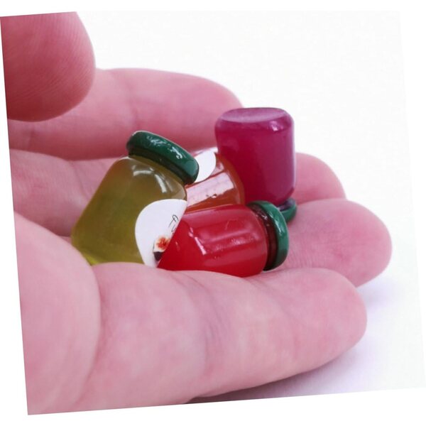 VOSAREA Mini Barattoli di Marmellata in Resina per Case delle Bambole 1:12