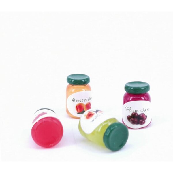 VOSAREA Mini Barattoli di Marmellata in Resina per Case delle Bambole 1:12