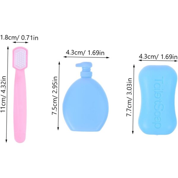 INOOMP Set Mini Accessori Bagno per Bambole con Spazzolino e Toilette Realistici
