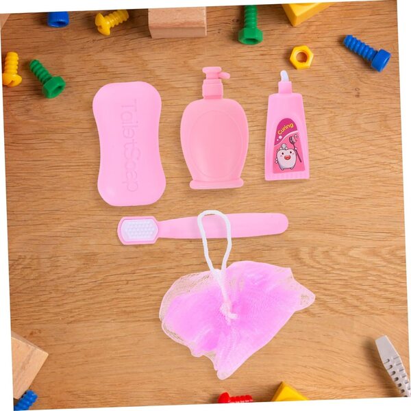 INOOMP Set Mini Accessori Bagno per Bambole con Spazzolino e Toilette Realistici