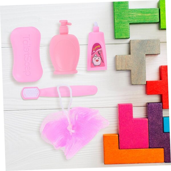 INOOMP Set Mini Accessori Bagno per Bambole con Spazzolino e Toilette Realistici