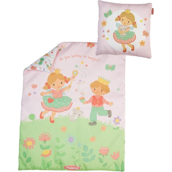Bettwäscheset für Prinzessin Emily Heless Pink Dolls mit weicher Decke und Kissen