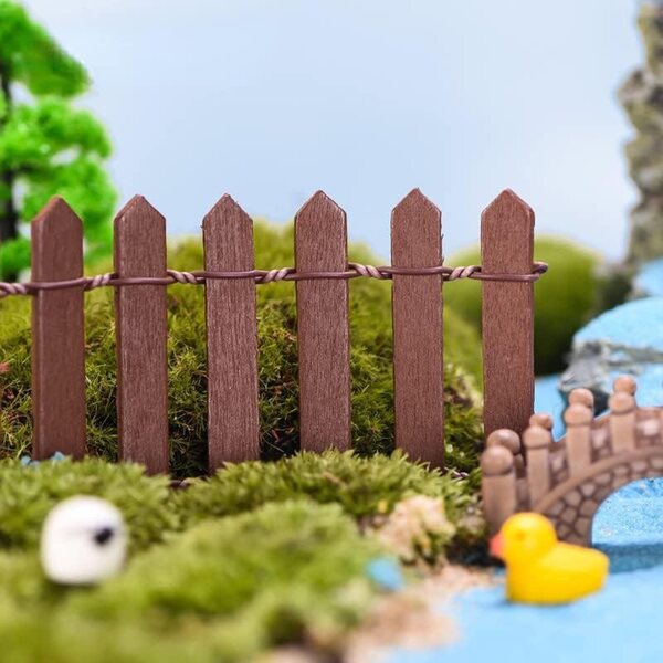 33,5" dekorativer Gartenverschluss aus Holz für Miniaturen und Sukkulenten