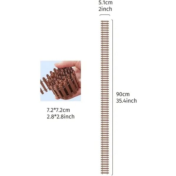 33,5" dekorativer Gartenverschluss aus Holz für Miniaturen und Sukkulenten